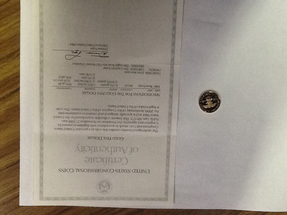 1989 Congressional Commemorative Coin  coin collectible - Main Image 2