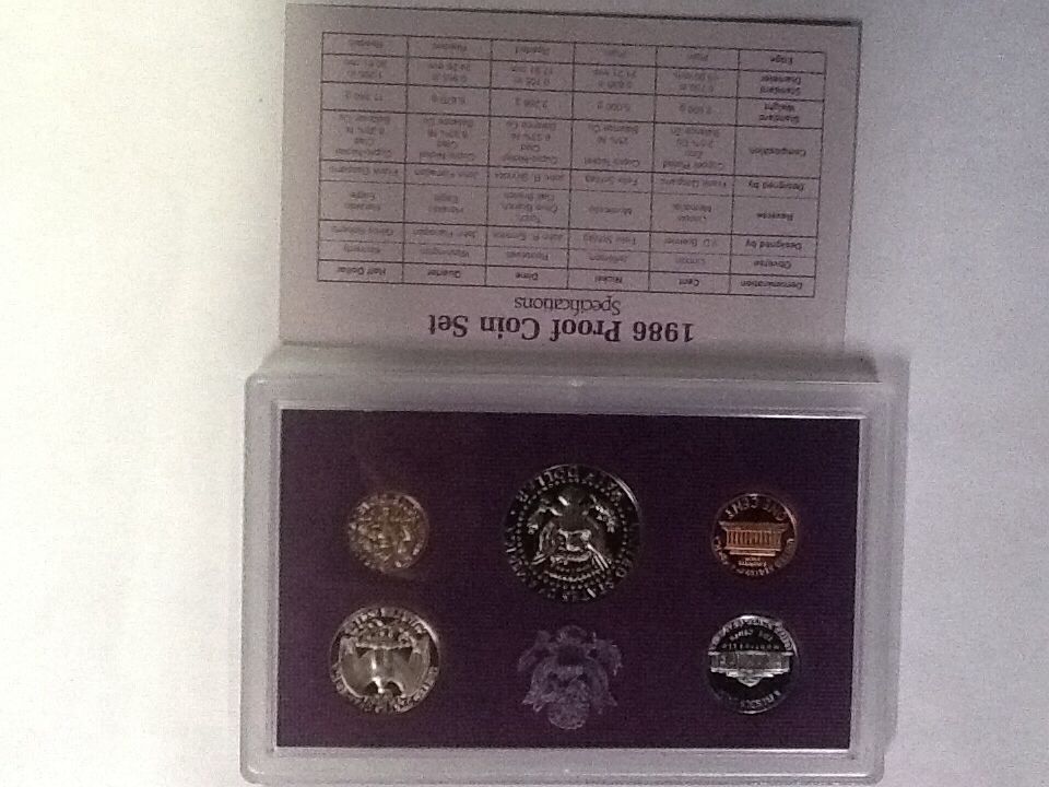 1986 US Mint Proof Coin Set  coin collectible - Main Image 2