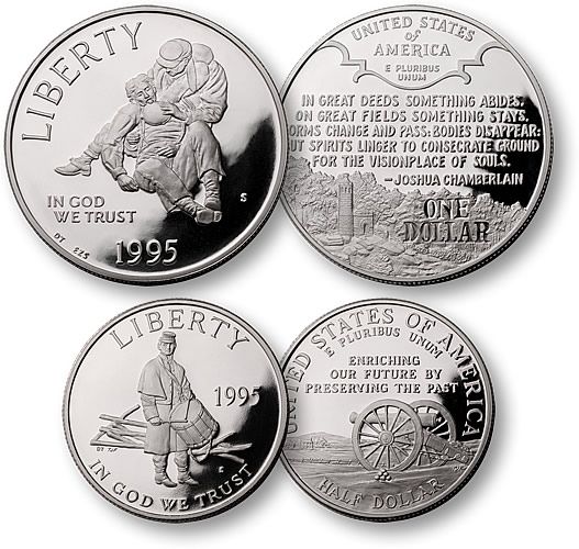 1995 Civil War Battlefield Commemorative  coin collectible - Main Image 2