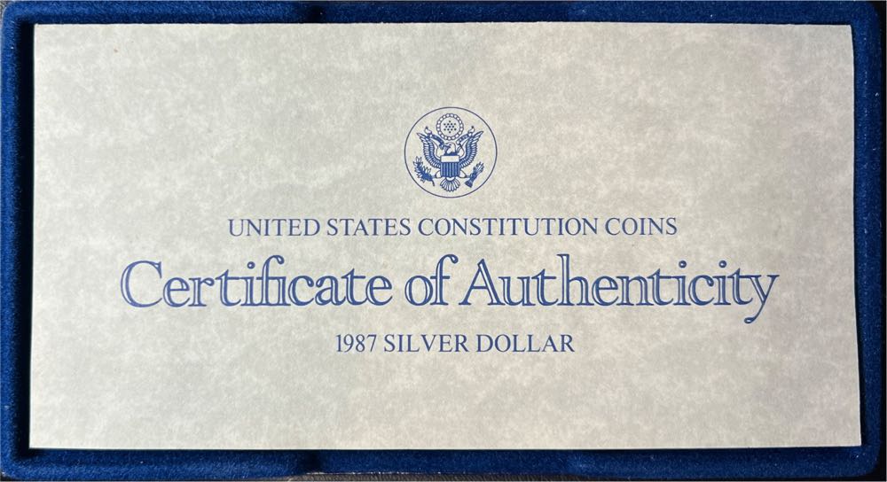 1987 United States Constitution Coins Silver Dollar  coin collectible - Main Image 4