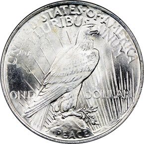 1925 Peace Dollar  coin collectible - Main Image 2