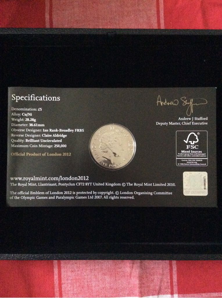 2011 UK Countdown To London 2012 £5 BU Pack, The  coin collectible - Main Image 2