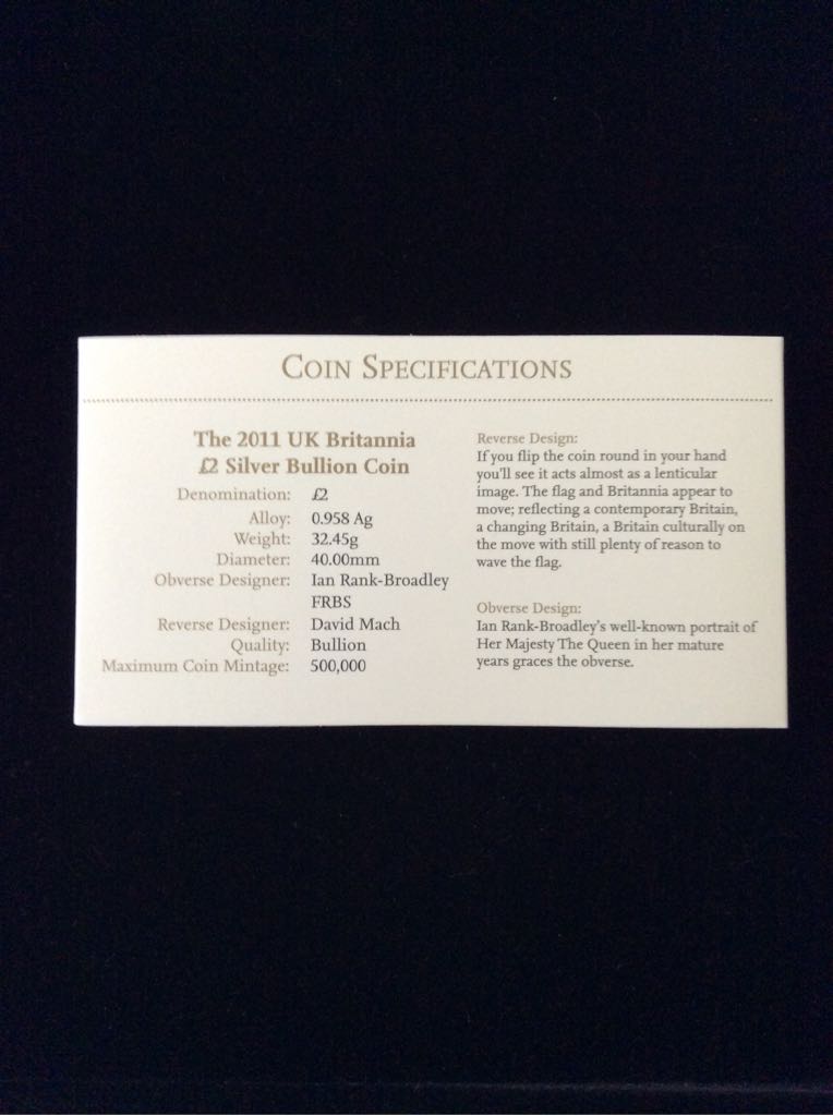 Britannia £2 Silver Bullion - Presentation Pack (No.1)  coin collectible - Main Image 2