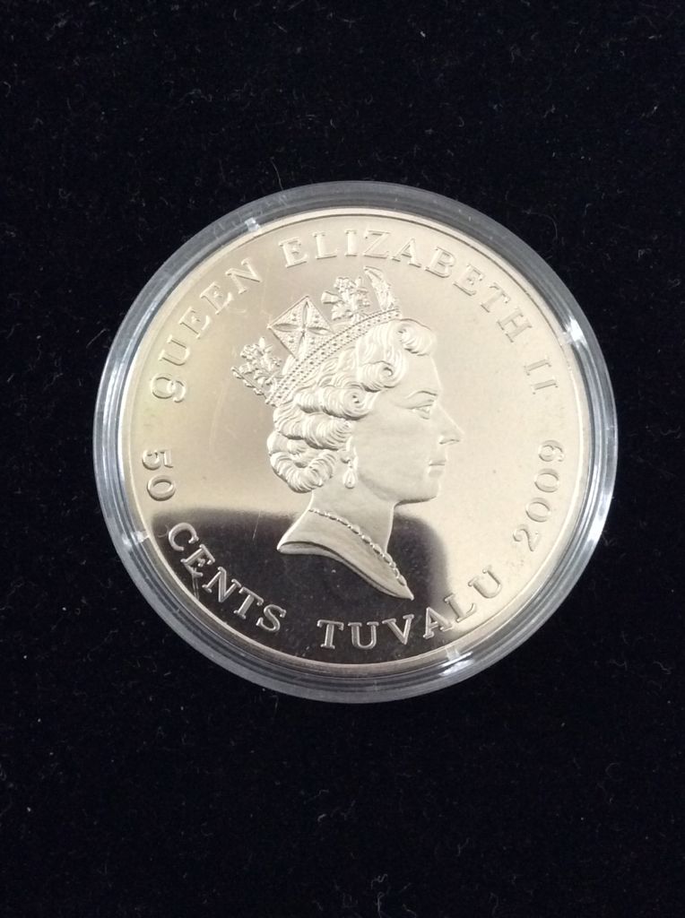 Tuvulu 50 Cents CuNi 40th Anniversay Landing On The Moon  coin collectible - Main Image 2