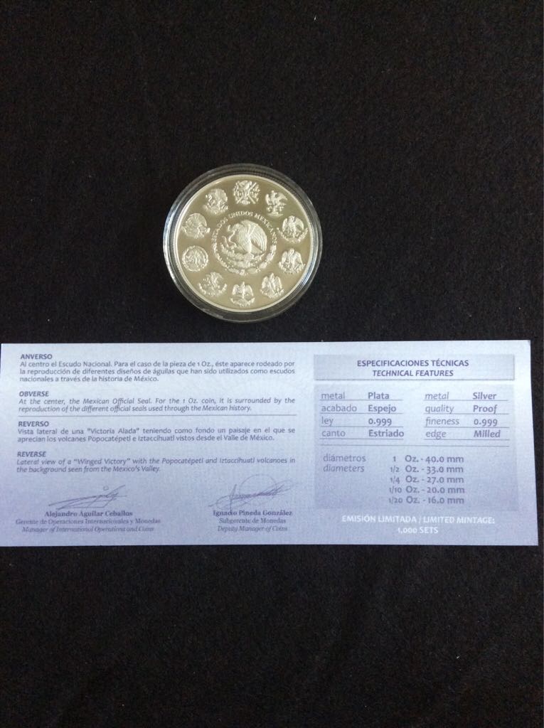 Mexican Libertad Silver Proof 5 Coin Set  coin collectible - Main Image 2