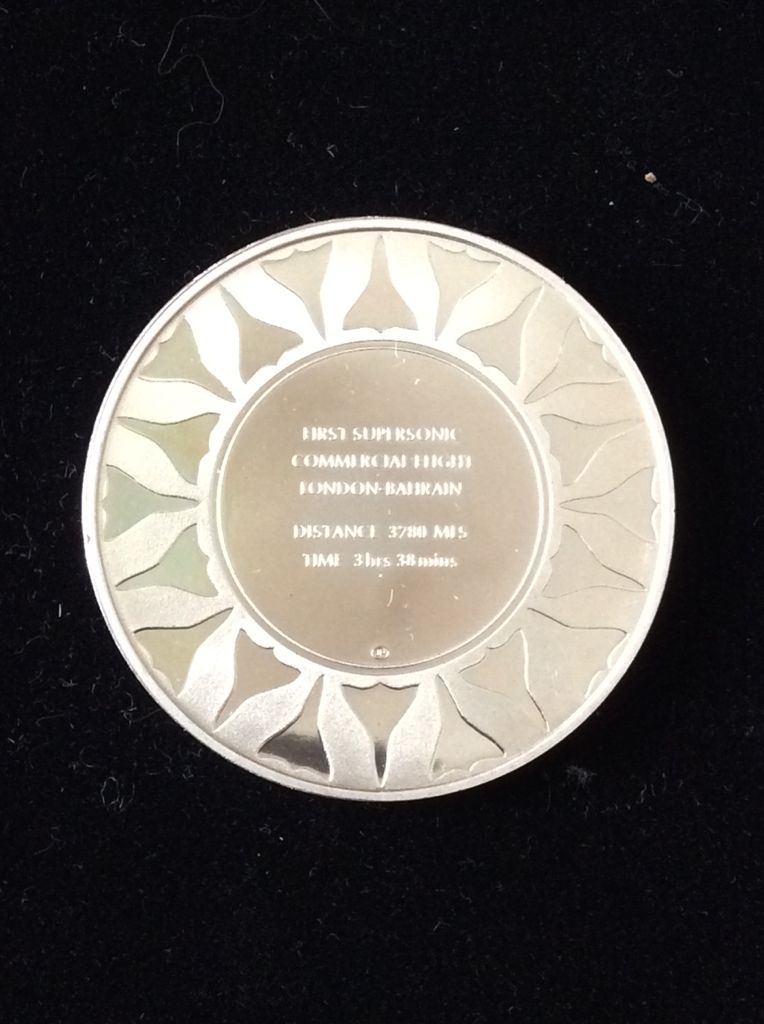 Concorde London To Bahrain Medal  coin collectible - Main Image 2