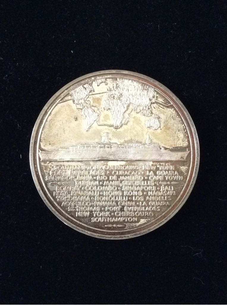 Cunard QEII World Cruise Medal  coin collectible - Main Image 2