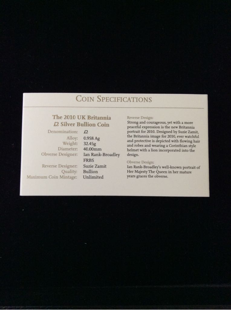 Britannia £2 Silver Bullion - Presentation Pack (No.1)  coin collectible - Main Image 2