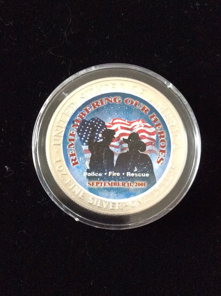 US Eagle Silver Bullion Colorized American Hero’s  coin collectible - Main Image 2