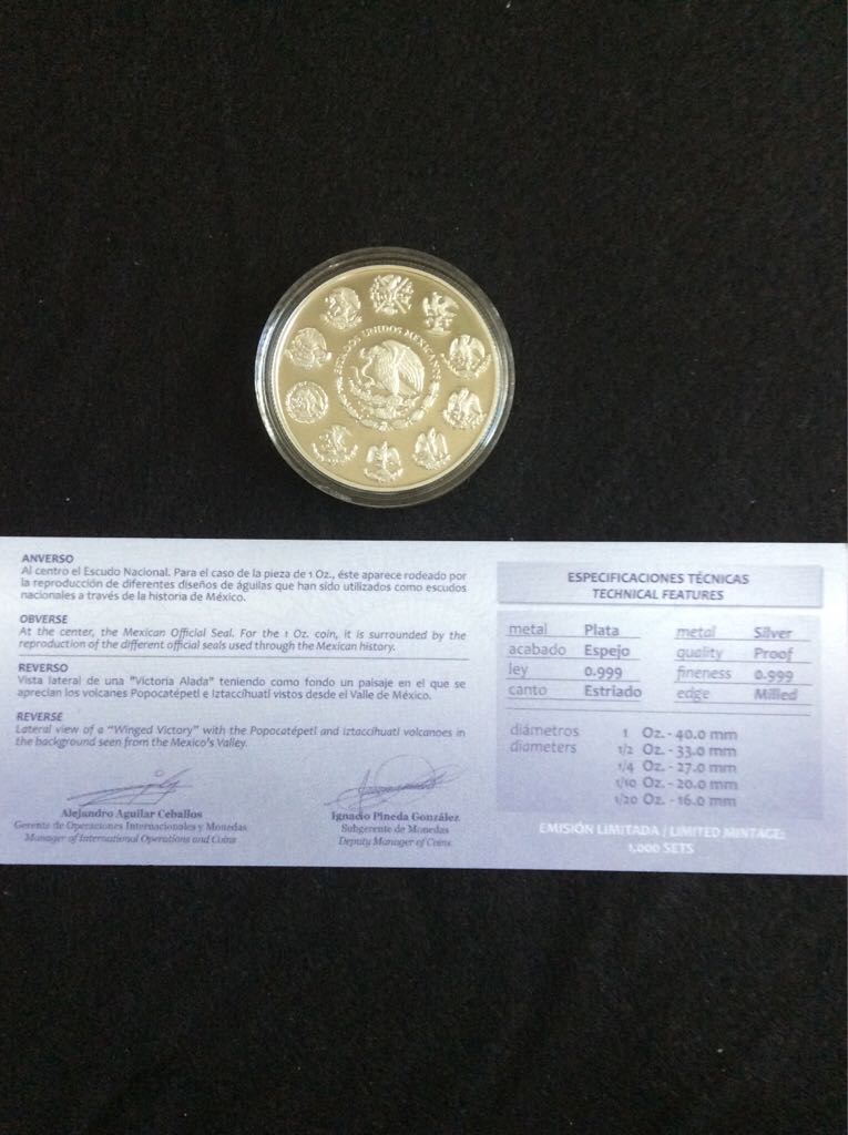 Mexican Libertad Silver Proof 5 Coin Set  coin collectible - Main Image 2