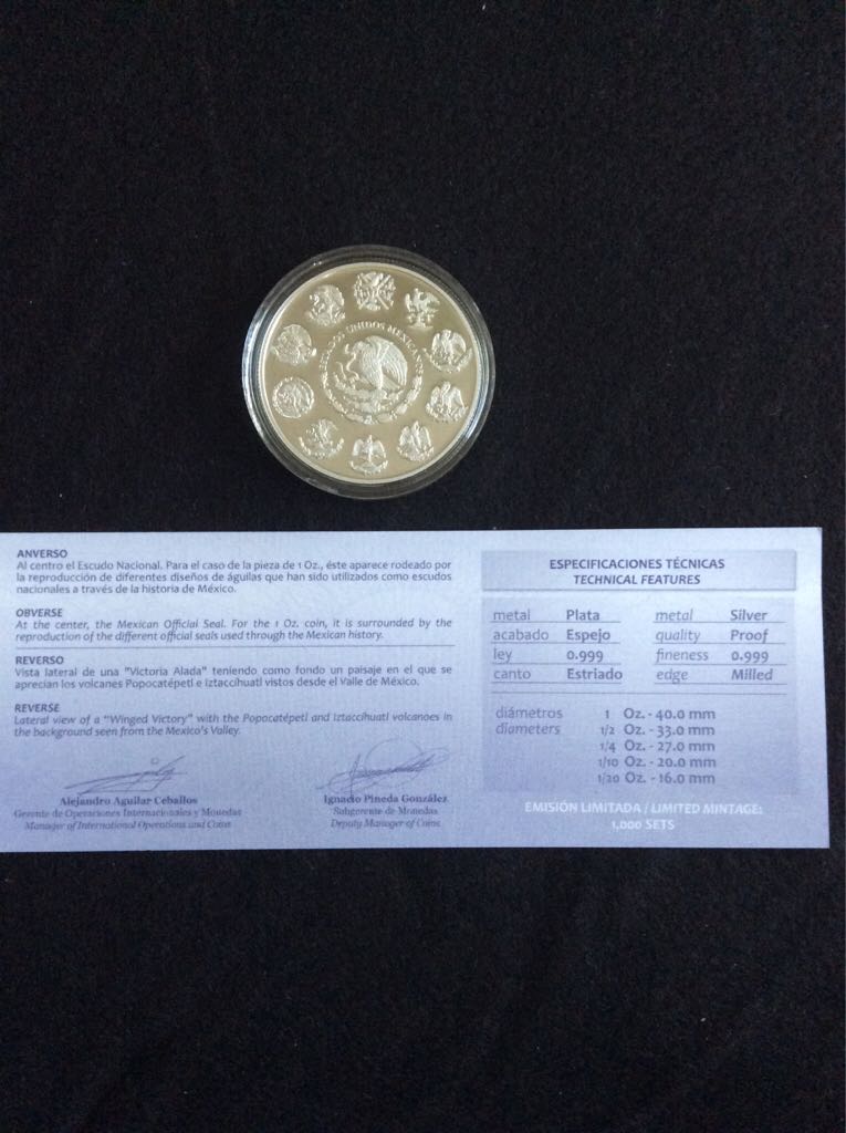 Mexican Libertad Silver Proof 5 Coin Set  coin collectible - Main Image 2