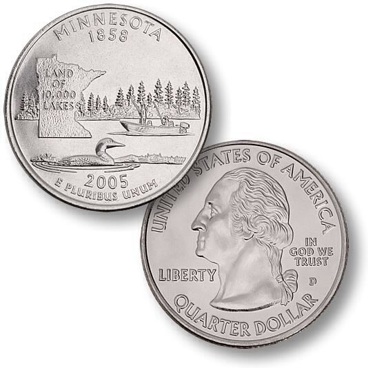 2005 Uncircullated D State Quarters  coin collectible - Main Image 2