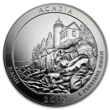 2012 ATB 5oz Acadia  coin collectible - Main Image 2
