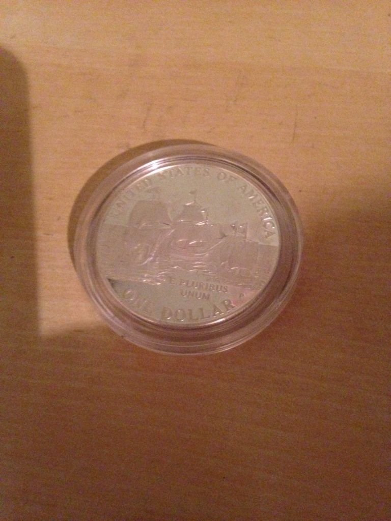 2007 Jamestown Commerative Silver Dollar  coin collectible - Main Image 2