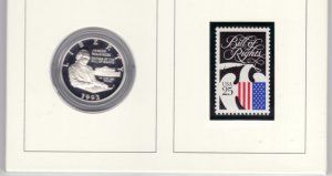 US Mint Bill Of Rights Commenorative Coin And Stamp Set  coin collectible - Main Image 2