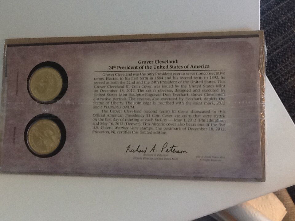 US Presidency $1 Coin Cover Grover Cleveland  coin collectible - Main Image 2