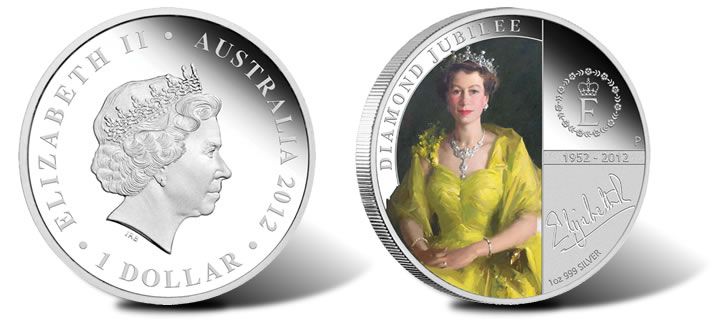 Diamond Jubilee Queen Elizabeth II Silver Proof Coin Perth Mint  coin collectible - Main Image 2