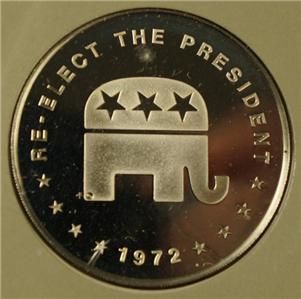 Offical 1972 Presidential Campaign Medal  coin collectible - Main Image 2
