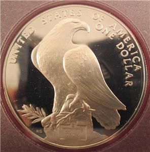 1984 Olympic Silver Dollar Proof  coin collectible - Main Image 2
