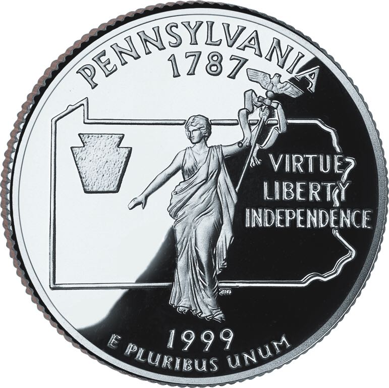 Pennsylvania State Quarter (Gold)  coin collectible - Main Image 2