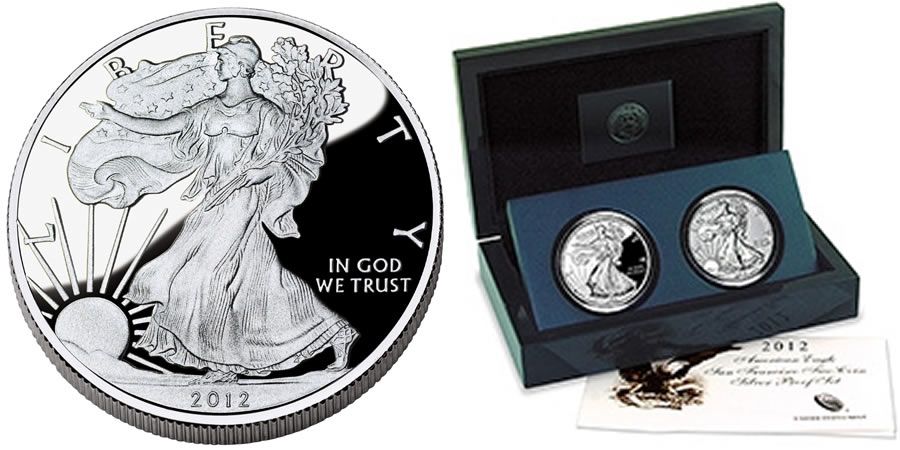 American Eagle San Francisco Two-Coin Silver Proof Set  coin collectible - Main Image 2