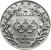 1988 Olympiad Liberty  coin collectible - Main Image 2