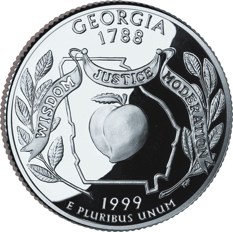 Georgia State Quarter (Gold)  coin collectible - Main Image 2