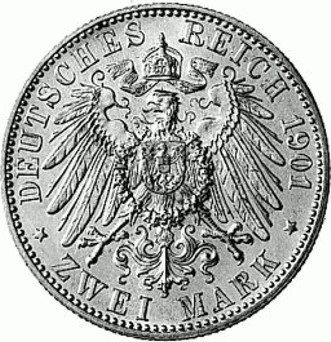 080 - Lübbeck : 2 Mark 1901   coin collectible - Main Image 2