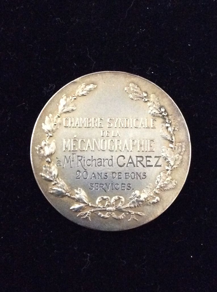 Chambre Syndicale De La Mecanographie Long Service Medal  coin collectible - Main Image 2