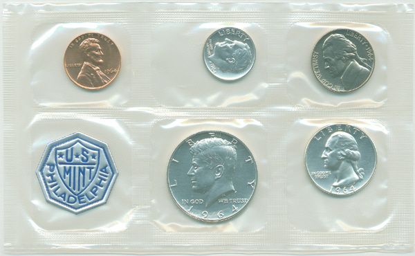 1964 silver proof set  coin collectible - Main Image 1