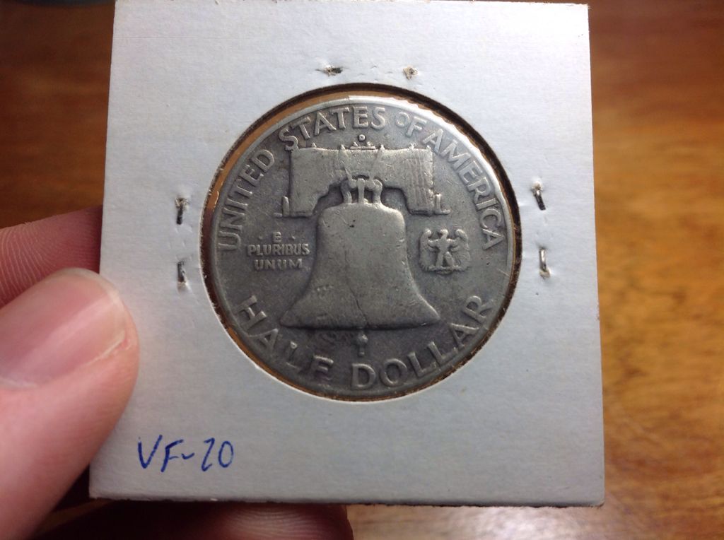 1954(D) Benjamin Franklin Half Dollar  coin collectible - Main Image 2