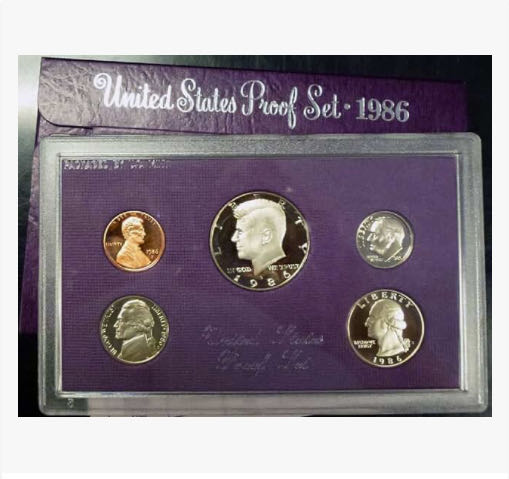 US Mint Proof Set 1986  coin collectible - Main Image 3
