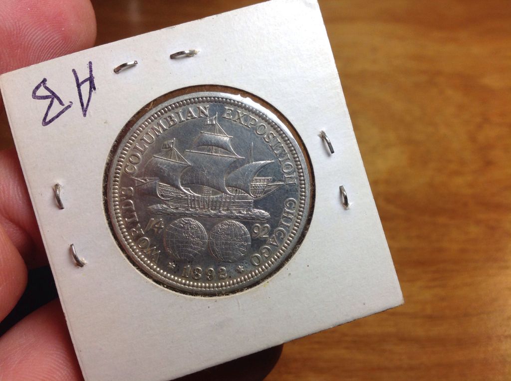 Columbian Exposition Half Dollar Cleaned 1892  coin collectible - Main Image 2