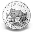 2014 proof Fine Silver $5 - Arctic Fox  coin collectible - Main Image 1