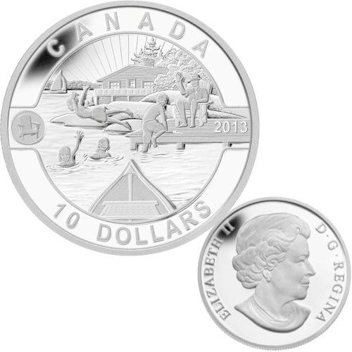 O Canada $10 Silver Candian Summer Fun  coin collectible - Main Image 2