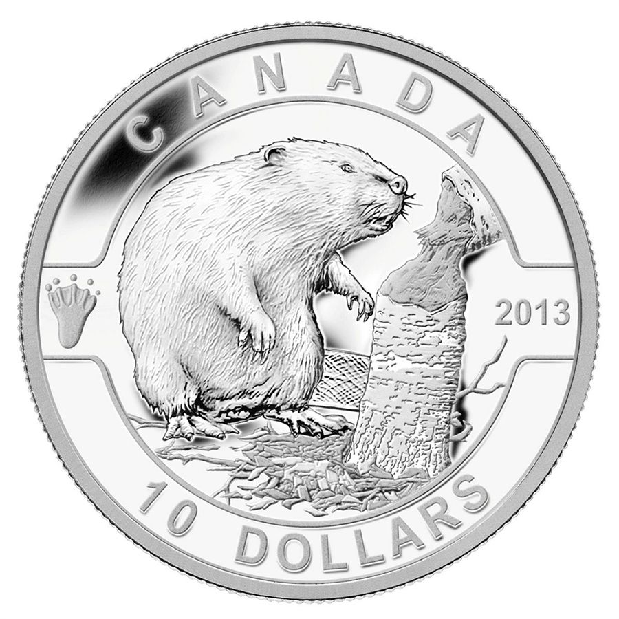 O Canada $10 Silver Beaver  coin collectible - Main Image 2