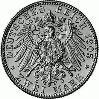 134 - SACHSEN : 2 Mark 1906 E - Friedrich August III  coin collectible - Main Image 2