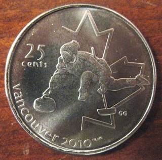 Vancouver 2010 Curling Quarter  coin collectible - Main Image 1