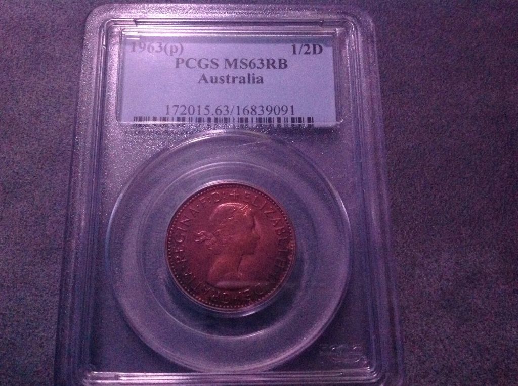1963 Australian Half Penny  coin collectible - Main Image 2
