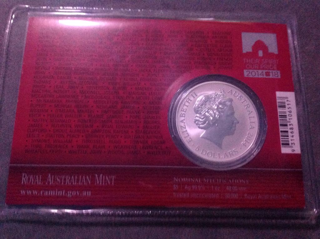 2014 Victoria Cross 1oz   coin collectible - Main Image 2