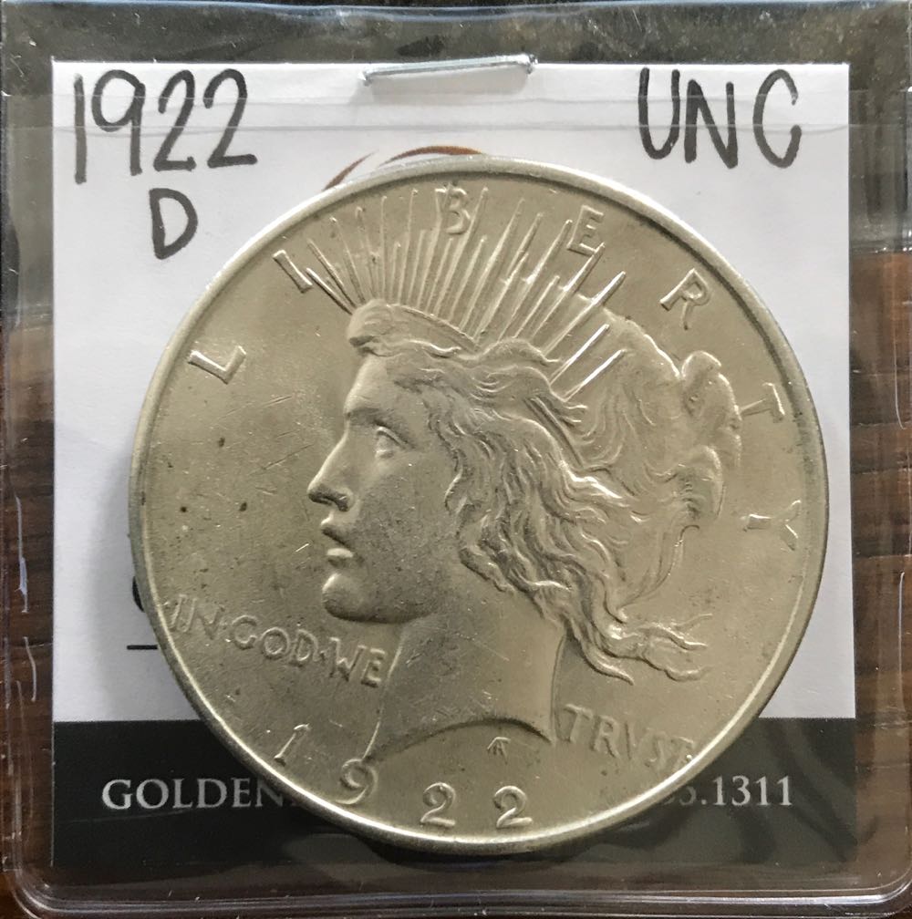 Peace Silver Dollar 1922 D  coin collectible - Main Image 4