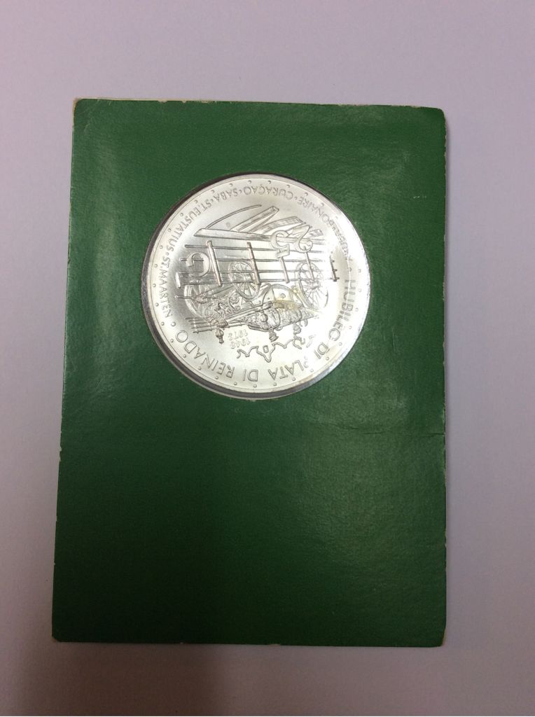 1973 Silver Proof Coin Netherlands Antilles 119  coin collectible - Main Image 2