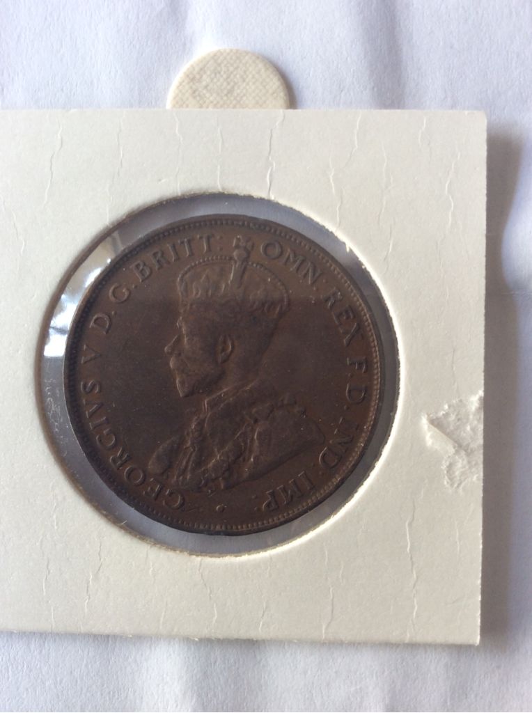 1925 Australian  Penny  coin collectible - Main Image 2