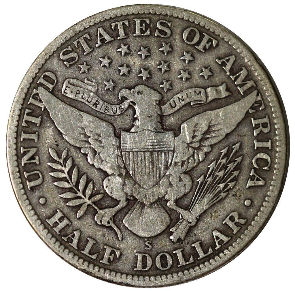 Barber / Liberty Head Half Dollar S  coin collectible - Main Image 2