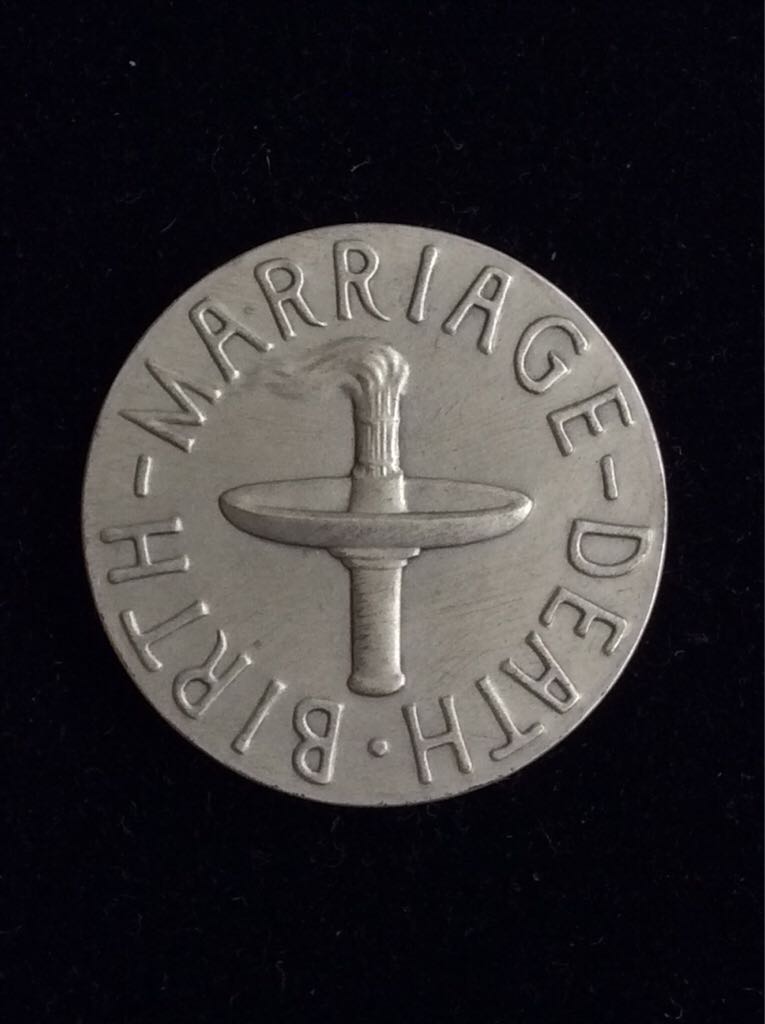 Births & Deaths Registration & Marriage Acts Centenary Medal  coin collectible - Main Image 2
