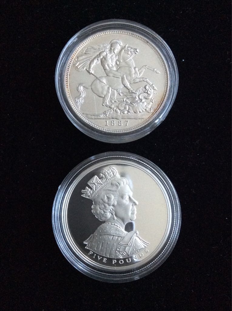 Golden Jubilee Silver Crown Set  coin collectible - Main Image 2