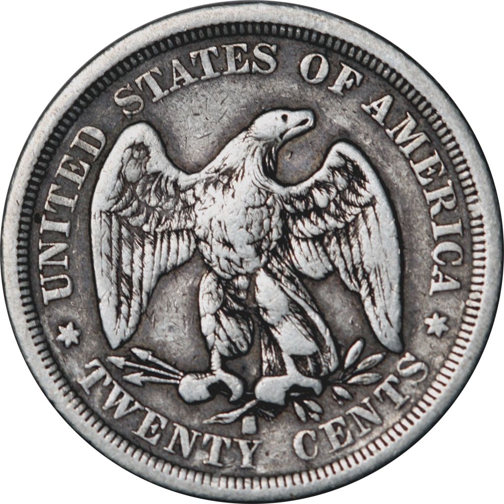 Liberty Seated Twenty Cent S  coin collectible - Main Image 2