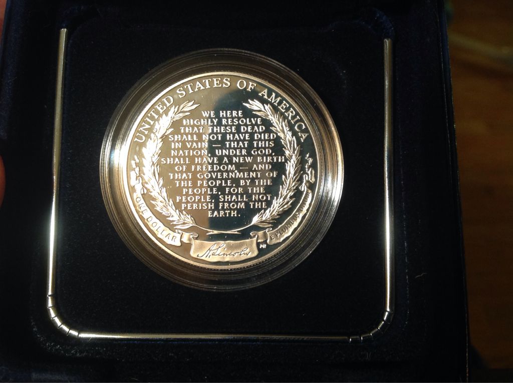Abraham Lincoln Commemorative Silver Dollar  coin collectible - Main Image 2