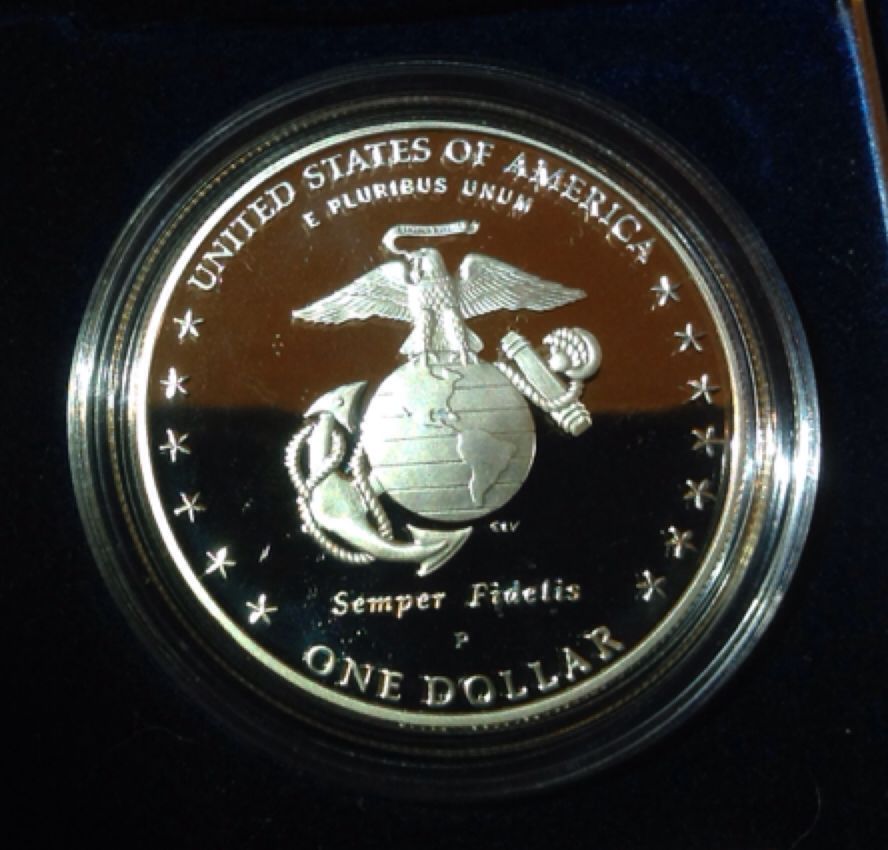 Marine Corps 230th Anniversary Silver Dollar  coin collectible - Main Image 2
