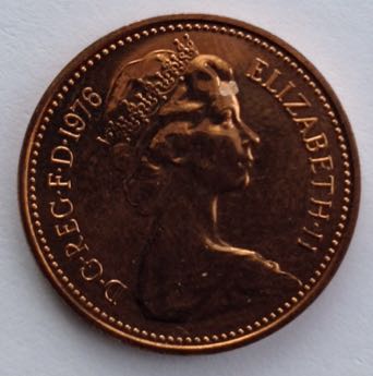 1-United Kingdom 1 Pence 1976  coin collectible - Main Image 2